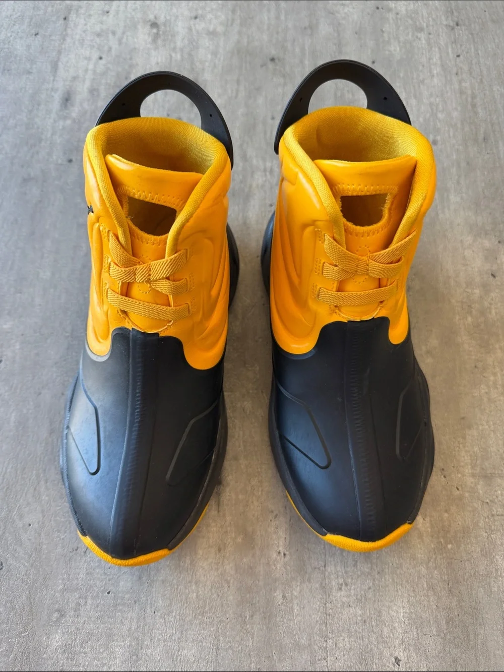 Jordan Drip 23 High-Top Kids Yellow Black Dual Rain Boots/Athletic Shoes